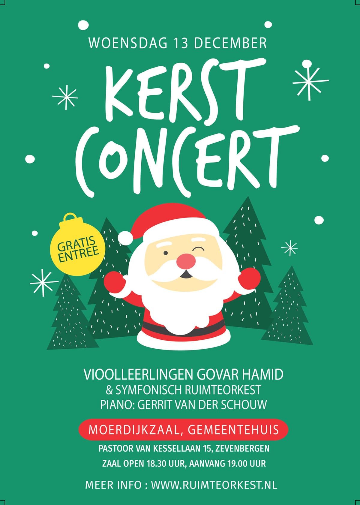 Vioolklas Govar Hamid geeft sfeervol Kerstconcert in Moerdijkzaal